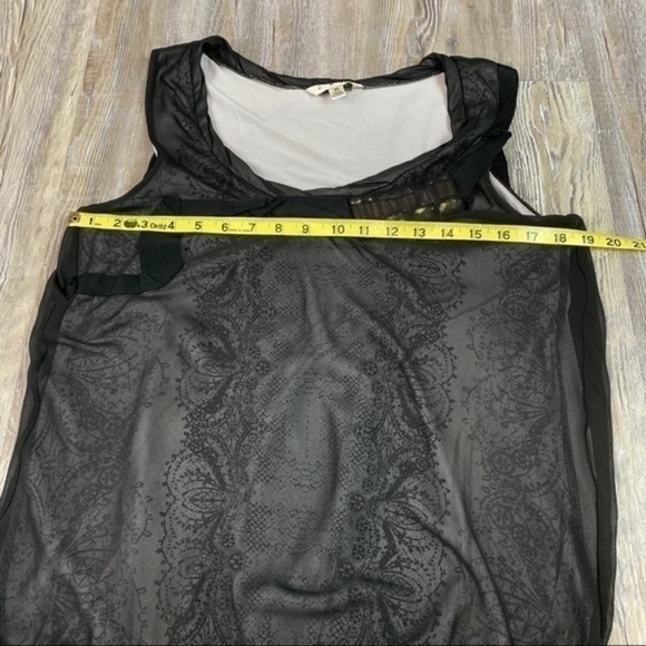 CAbi Illusion Style 155 Layered Tank Black Size M - Picture 4 of 8